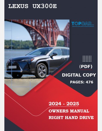 lexus ux300e 2024-2025 owners manual